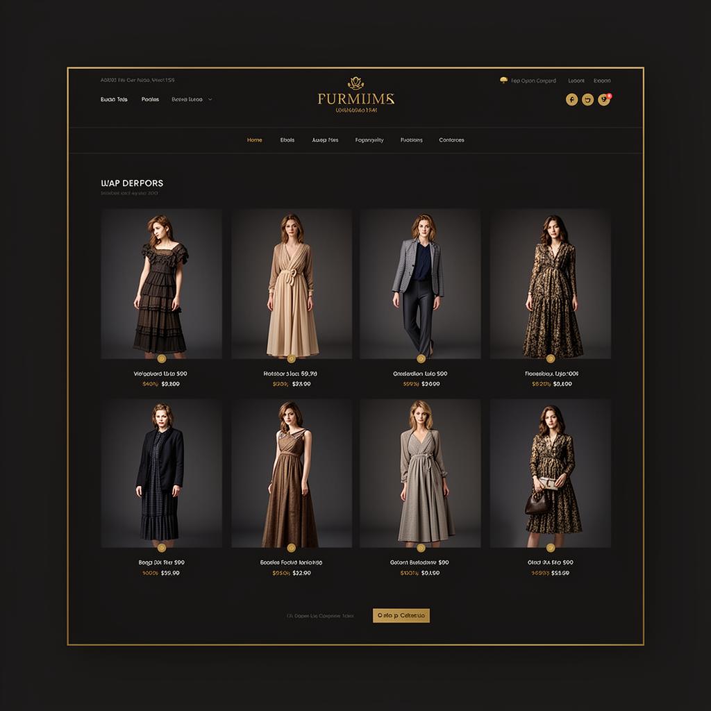 Haute Couture Store website concept – luxury fashion online shop